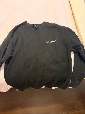 SpaceX Black Crewneck Sweatshirt - Men's